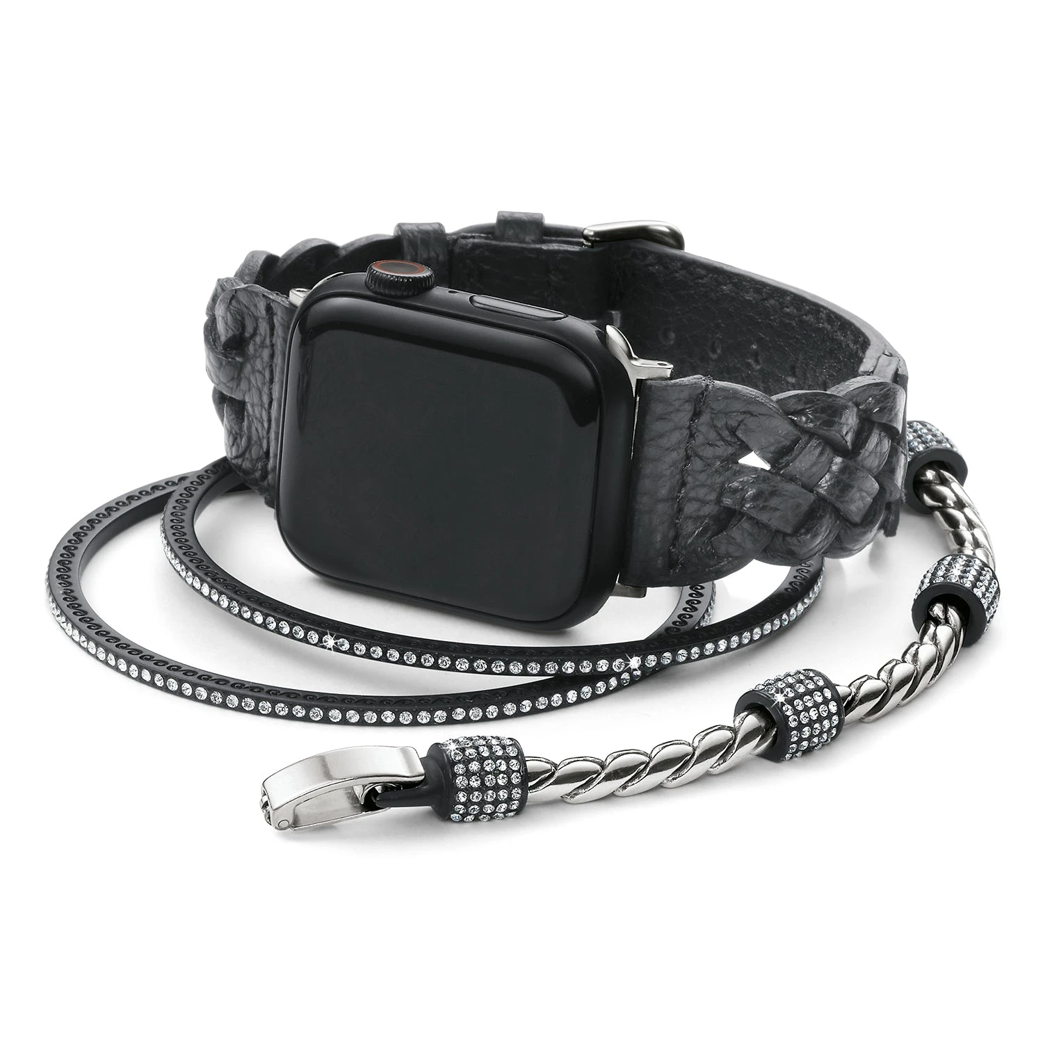 Sutton Braided Leather Black - Apple Watch Band 2 Sutton Braided Leather Black - Apple Watch Band - Image 2