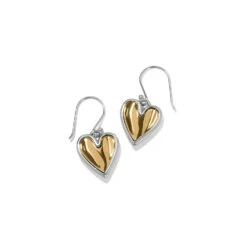 Cascade Heart Reversible French Wire Earrings