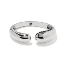 Pretty Tough Droplet Hinged Bangle Bracelet