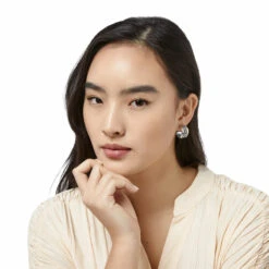 Intrigue Soiree Two Tone Hoop Earrings -Occasionally Yours Gifts Brighton Designs Intrigue Soiree Two Tone Hoop Earrings 2