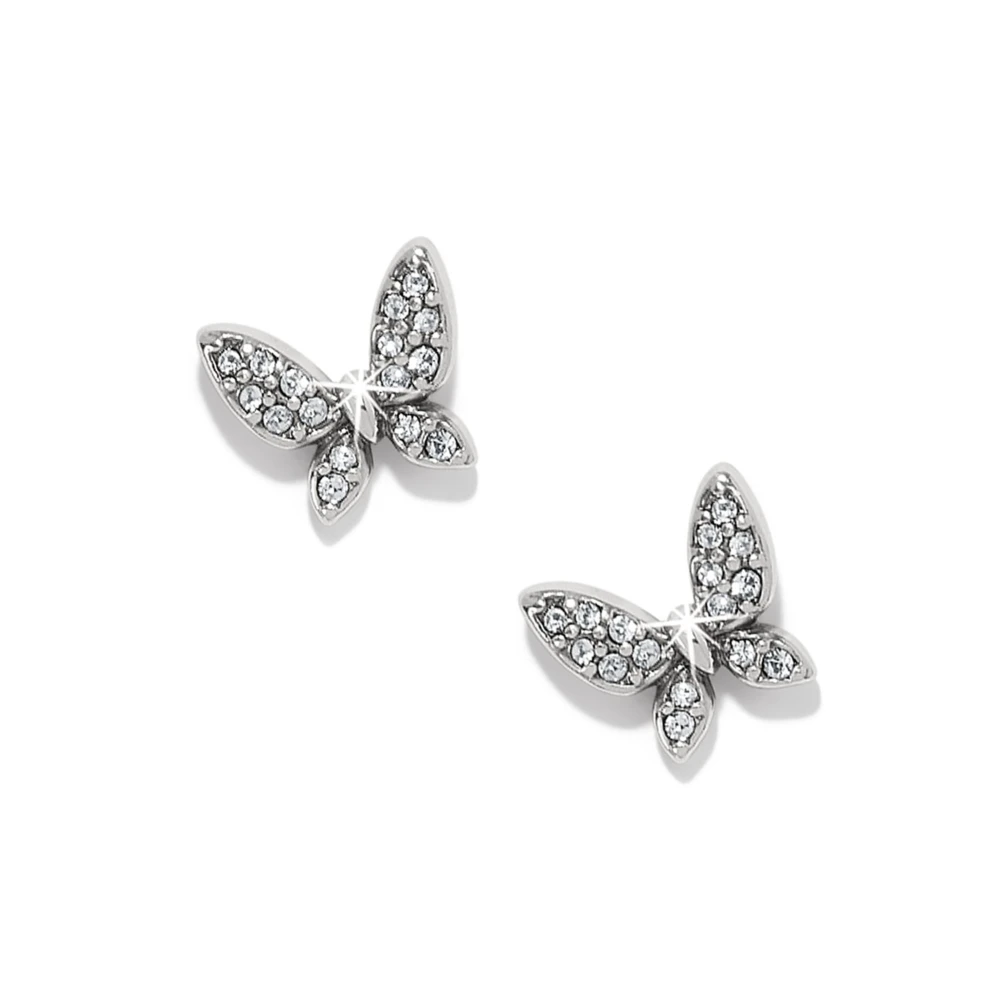 Enchanting Butterfly Post Earrings - Silver 2 Enchanting Butterfly Post Earrings - Silver - Image 2