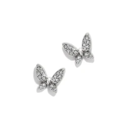 Enchanting Butterfly Post Earrings - Silver