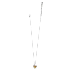 Mosaic Heart Petite Two Tone Necklace -Occasionally Yours Gifts Brighton Mosaic Heart Petite Necklace 03