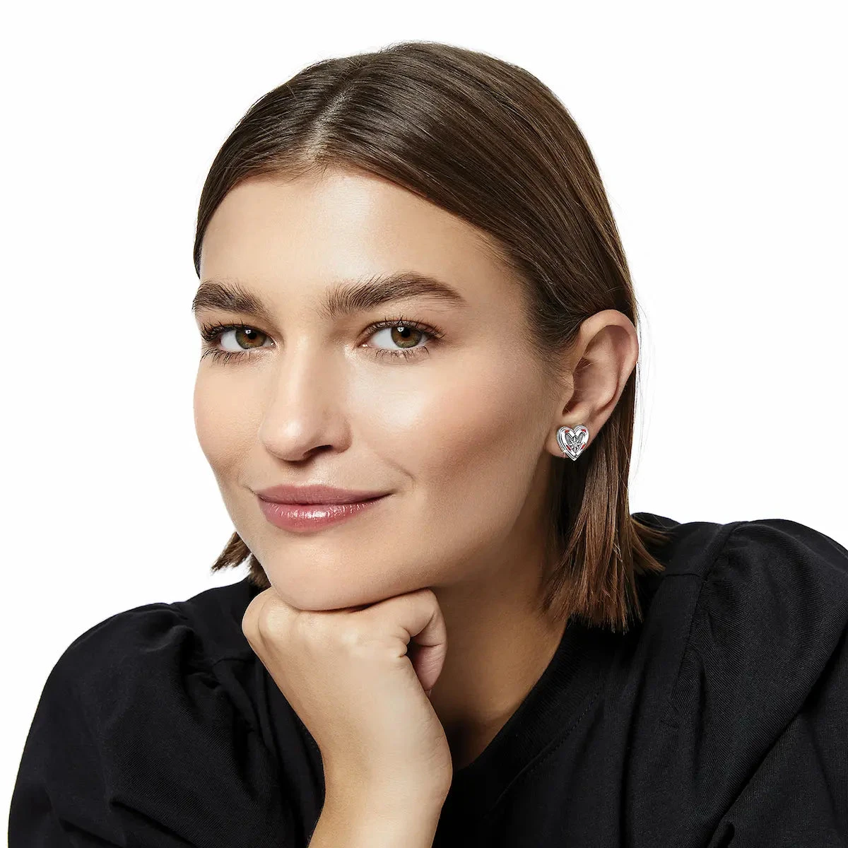 Candy Cane Sweetheart Post Earrings 3 Candy Cane Sweetheart Post Earrings - Image 3