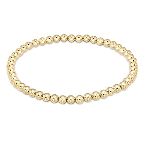 Classic Gold 4mm Bead Bracelet - Size 7.25'' 1 Classic Gold 4mm Bead Bracelet - Size 7.25''