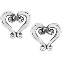 Genoa Heart Mini Post Earrings -Occasionally Yours Gifts Genoa 3 1