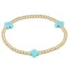 Enewton Extends - Signature Cross Gold Pattern 3mm Bead Bracelet