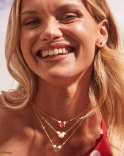 Mickey Mouse Pendant Necklace -Occasionally Yours Gifts Kendra Scott Mickey Mouse Pendant Necklace Black Drusy Gold 00