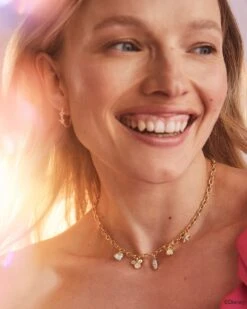 Mickey Minnie Charm Necklace 8 Mickey Minnie Charm Necklace -Occasionally Yours Gifts Kendra Scott Mickey and Minnie Mouse Charm Necklace Iridescent Drusy Gold 00