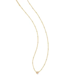 Mini Ari Heart Satellite Short Pendant Necklace -Occasionally Yours Gifts Kendra Scott Mini Ari Heart Necklce 06