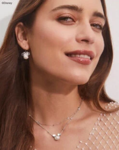 Mickey Mouse Pendant Necklace -Occasionally Yours Gifts Kendra Scott Minnie Mouse Pendant Necklace White Pearl Rhodium 01