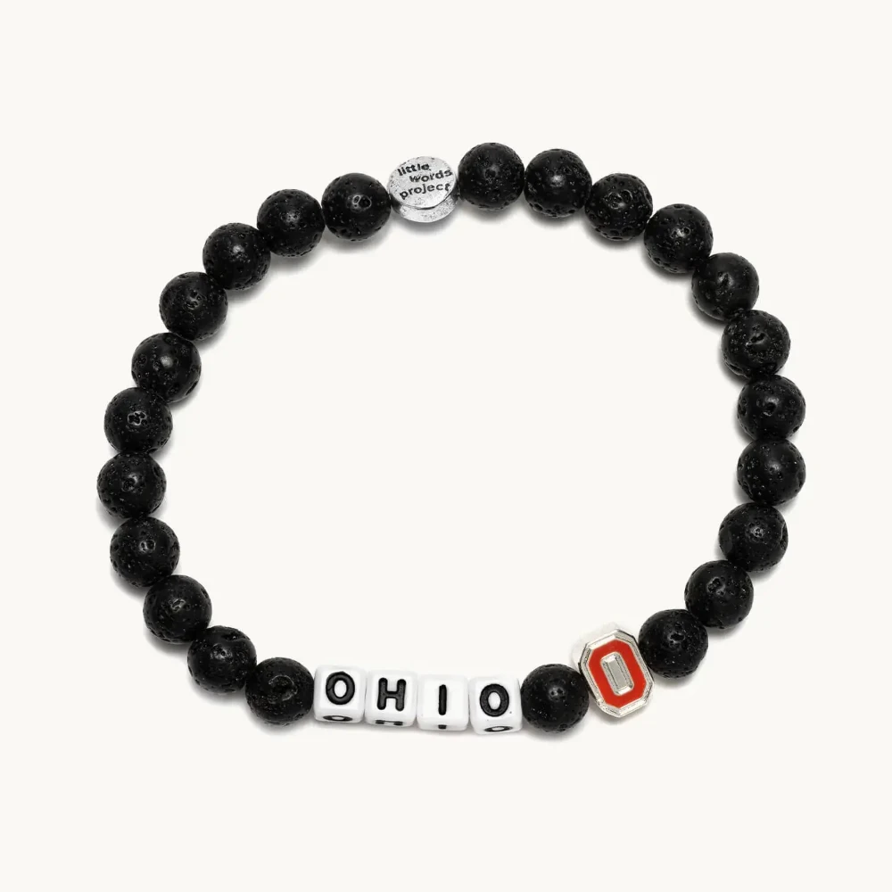 Ohio State Lava Stone Bracelet 1 Ohio State Lava Stone Bracelet