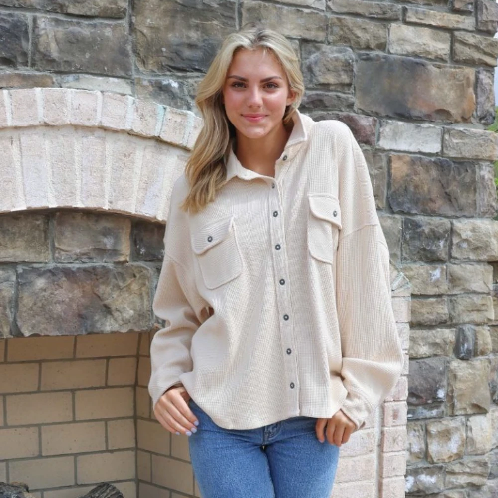 Waffle Shacket 1 Waffle Shacket