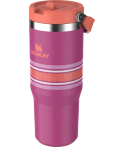 Stanley The IceFlow™ Flip Straw Tumbler 30 Oz -Occasionally Yours Gifts Stanley Cup 30 oz Fuchsia Mesh 01