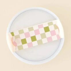 Tumbler Lid Tag (Check) -Occasionally Yours Gifts The Darling Effect Tumbler Lid Tag Check Green