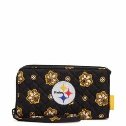 Vera Bradley NFL RFID Front Zip Wristlet -Occasionally Yours Gifts Vera Bradley NFL Wallet Pittsburgh Steelers 3889217675 V1