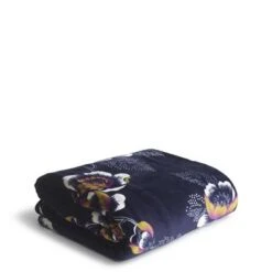 Vera Bradley Oversized Throw Blanket -Occasionally Yours Gifts Vera Bradley Oversized Throw Blanket Midnight Seurat Floral 01