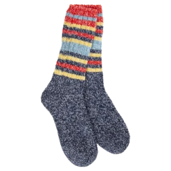 Ragg Crew Socks - Indigo Stripe