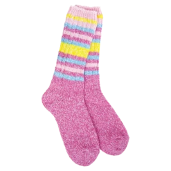Ragg Crew Socks - Ibis Rose Stripe