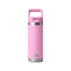 Yeti Rambler 18 Oz Water Bottle With Straw Cap -Occasionally Yours Gifts YETI 18 oz Water Bottle Power Pink 02