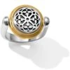 Ferrara Two Tone Reversible Ring Silver - Size 9