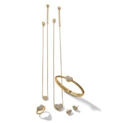 Illumina Celeste Heart Bold Necklace -Occasionally Yours Gifts brighton illumina celeste heart bold necklace gold 4