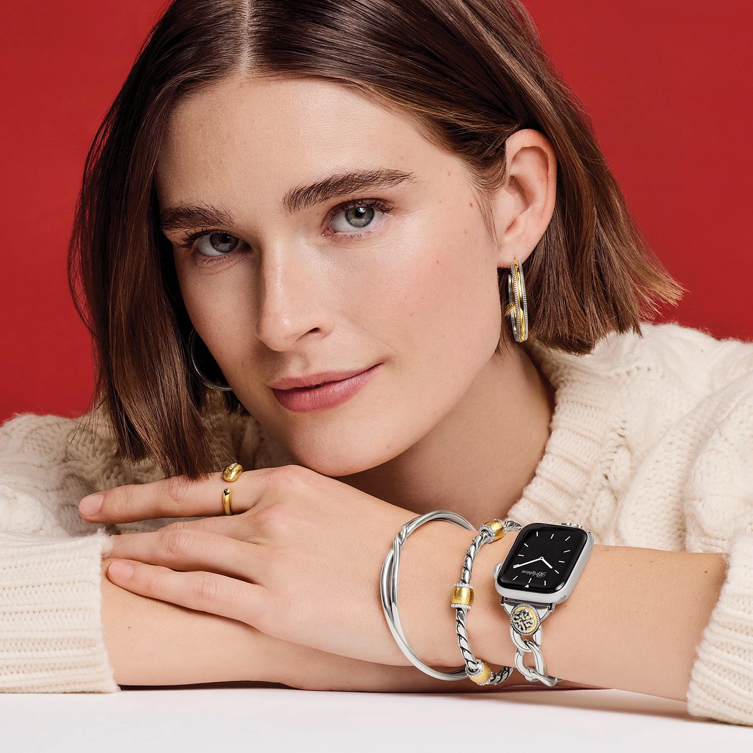 Interlok Noir Two Tone Watch Band 3 Interlok Noir Two Tone Watch Band - Image 3