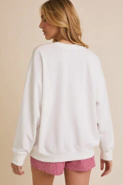 All American Embroidered Crewneck -Occasionally Yours Gifts daisy mercantile all american embroidered crewneck 4