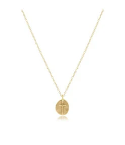 16" Necklace Gold - Inspire Small Gold Charm