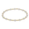 Classic Sincerity Pattern 4mm Bead Bracelet - Pearl