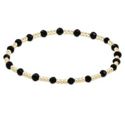 Enewton Extends - Gemstone Gold Sincerity Pattern 3mm Bead Bracelet -Occasionally Yours Gifts enewton extends gemstone gold sincerity pattern 3mm bead bracelet faceted onyx