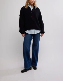 FREE PEOPLE Cocoa Henley -Occasionally Yours Gifts fp cocoa henley black 5