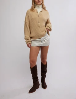 FREE PEOPLE Cocoa Henley -Occasionally Yours Gifts fp cocoa henley sugar cookie 5