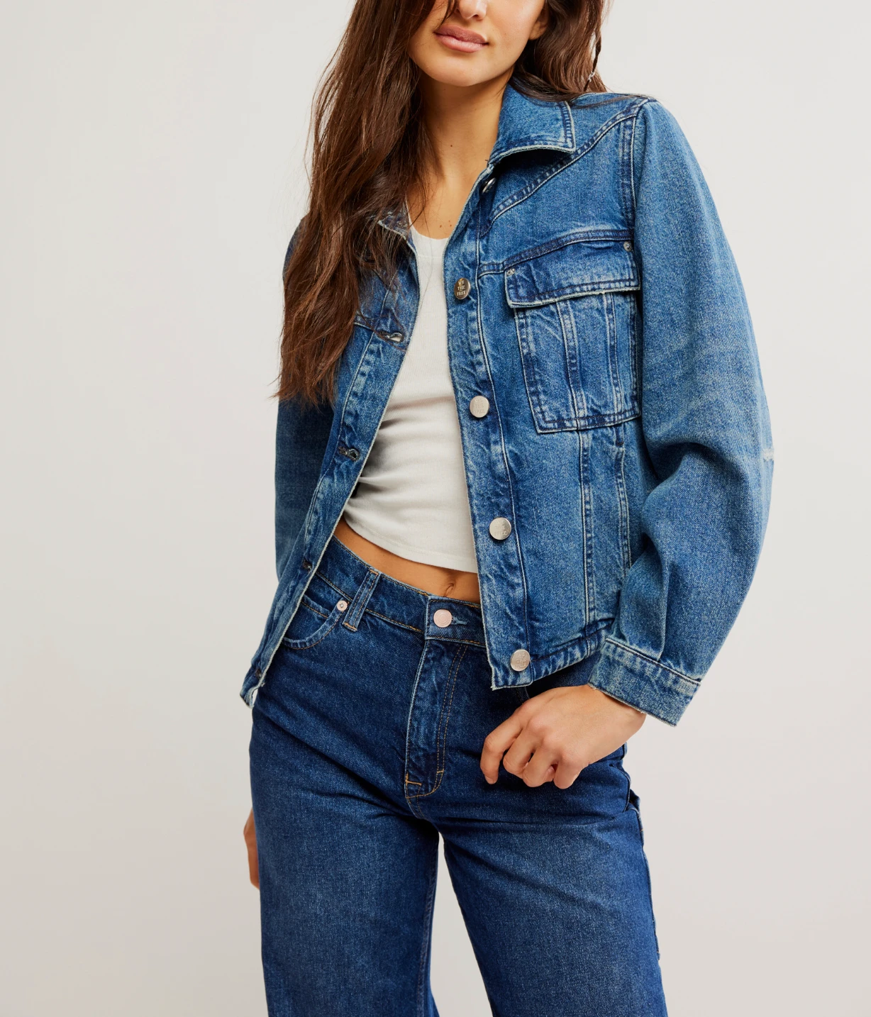 FREE PEOPLE Jade Denim Jacket 1 FREE PEOPLE Jade Denim Jacket