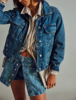 FREE PEOPLE Jade Denim Jacket 22 FREE PEOPLE Jade Denim Jacket -Occasionally Yours Gifts fp jade denim jacket high dive 7