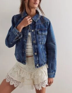 FREE PEOPLE Jade Denim Jacket 15 FREE PEOPLE Jade Denim Jacket -Occasionally Yours Gifts fp jade denim jacket high dive 9