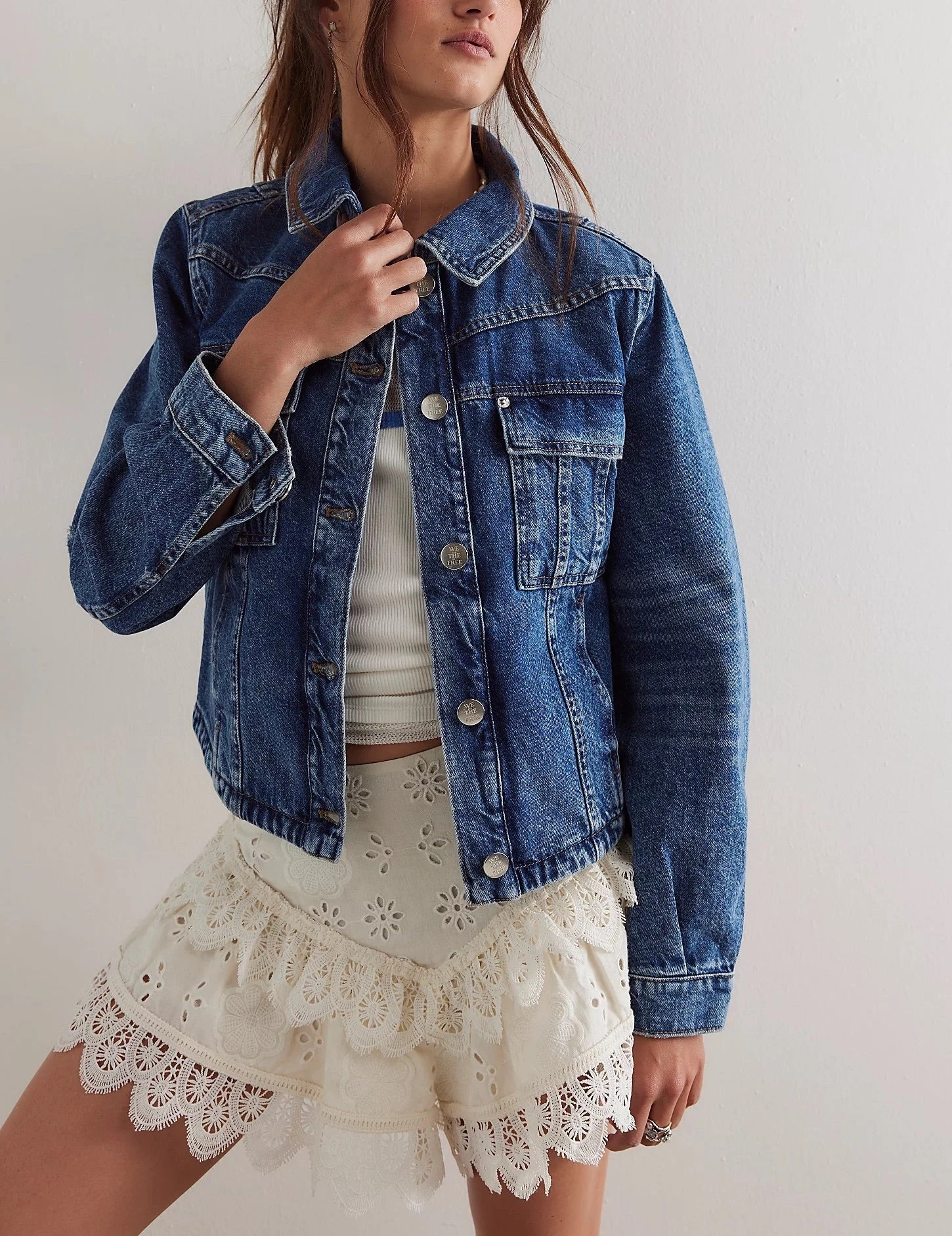 FREE PEOPLE Jade Denim Jacket 4 FREE PEOPLE Jade Denim Jacket - Image 4