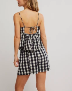 FREE PEOPLE Mia Plaid Tank -Occasionally Yours Gifts fp mia plaid tank black combo 3