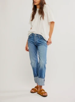 FREE PEOPLE Slim Shade Selvedge Jean