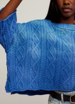 FREE PEOPLE Washed Ashore Sweater -Occasionally Yours Gifts fp washed ashore sweater bellweather blue 4