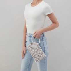 Sable Wristlet -Occasionally Yours Gifts hobo sable wristlet ecru daisy perf 3