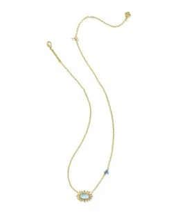 Elisa Bird Short Pendant Necklace 11 Elisa Bird Short Pendant Necklace -Occasionally Yours Gifts ks elisa bird short pendant necklace gold sky blue mother of pearl 2