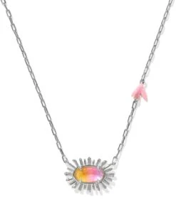 Elisa Bird Short Pendant Necklace 14 Elisa Bird Short Pendant Necklace -Occasionally Yours Gifts ks elisa bird short pendant necklace silver sunrise watercolor illusion 1