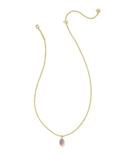 Hallie Short Pendant Necklace 9 Hallie Short Pendant Necklace -Occasionally Yours Gifts ks hallie short pendant necklace gold purple watercolor illusion 2