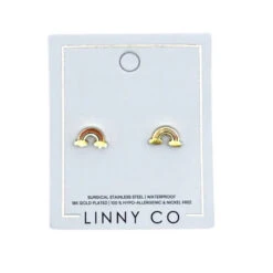 Screwback Stud - Rainbow Days -Occasionally Yours Gifts linny co screwback stud rainbow days 4