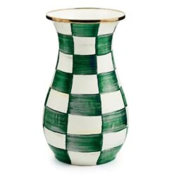 Emerald Check Tall Vase