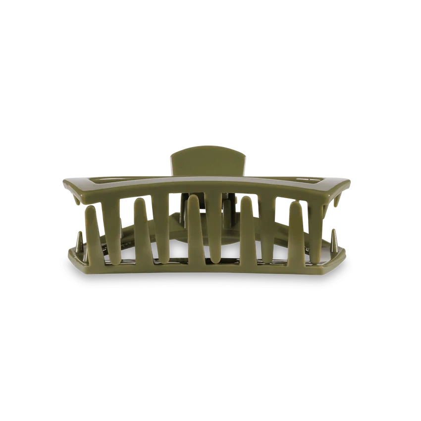 Open Olive - Tiny Hair Clip 2 Open Olive - Tiny Hair Clip - Image 2