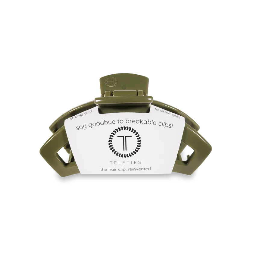 Open Olive - Tiny Hair Clip 3 Open Olive - Tiny Hair Clip - Image 3