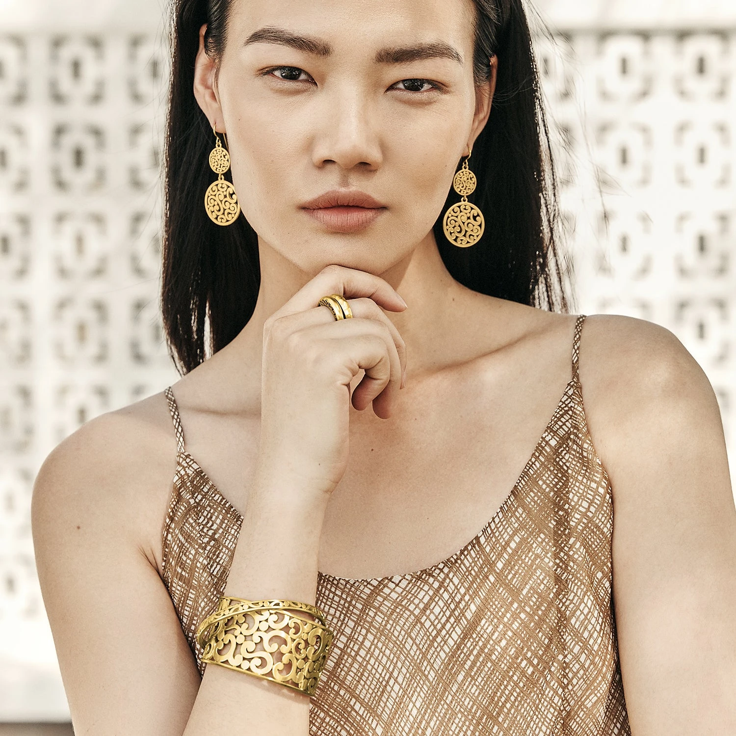 Contempo Medallion Duo French Wire Earrings 3 Contempo Medallion Duo French Wire Earrings - Image 3