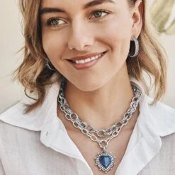 Pebble Dot Hati Lapis Heart Necklace 7 Pebble Dot Hati Lapis Heart Necklace -Occasionally Yours Gifts qijm7427 04